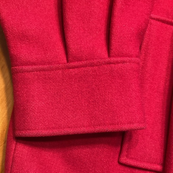 J Gallery Vintage Wool Blend Red Peacoat - Picture 12 of 13
